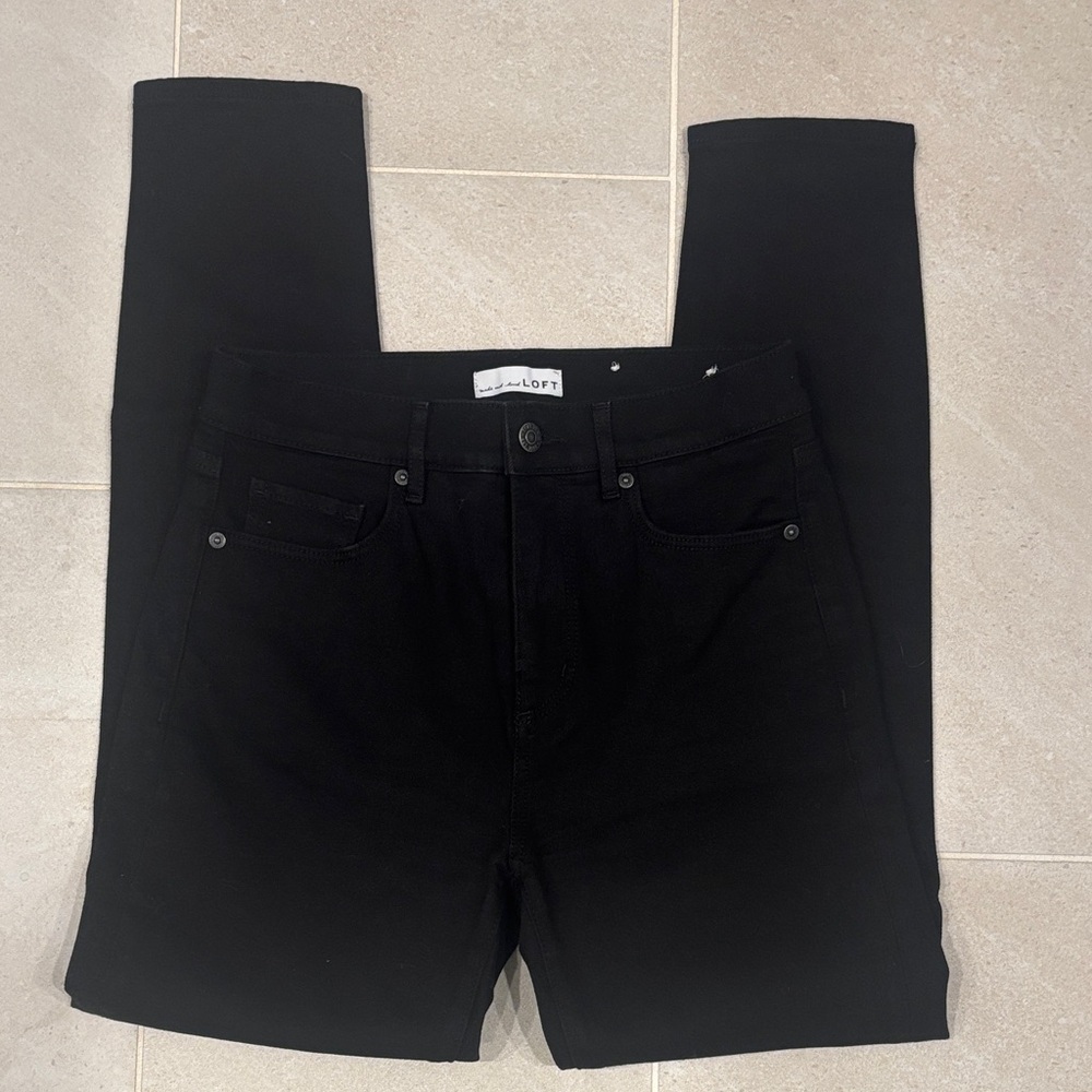 LOFT Women's Jet Black Skinny Jeans